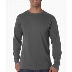 UltraClub Organic Men's Ring-Spun Organic Cotton Long-Sleeve Crewneck Tee