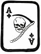 Ace of Spades Grim Reaper Death Card Embroidered Patch Iron-On Vietnam War Skull