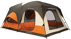 Columbia Cougar Flats II 15-Foot by 10-Foot 8 Person 2 Room Family Cabin Dome Tent