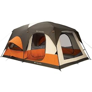 Buy Columbia Cougar Flats II 15-Foot by 10-Foot 8 Person 2 Room Family Cabin Dome Tent