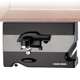 B&D SpaceMaker Can Opener w Knife Sharpener, Black by Black & Decker