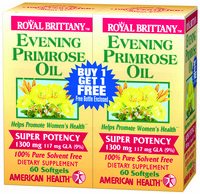Evening Primrose Oil 1300mg Royal Brittany Twin Pack - 60+60 - Softgel