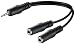 Produkt-Bild: Wentronic Audio/Video Kabel (3,5mm stereo Stecker auf 2x 3,5mm stereo Kupplung) 0,2 m
