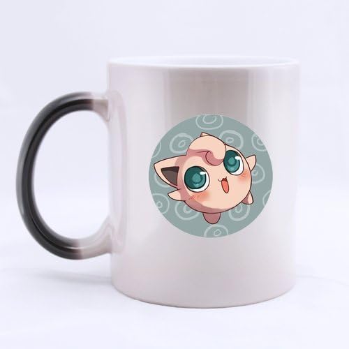 Japan Anime Cartoon Pokemon Cute Jigglypuff Custom Morphing Coffee Mug Tea Cup 11 OZ Office Home Cup (Printed on two sides)