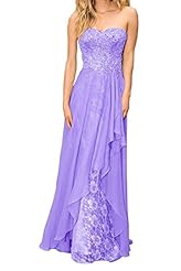 Strapless 2015 Applique Beaded Lace Chiffon/Satin Evening Dress/Prom Dress/Wedding Dress  with a Brush/Sweep Train 