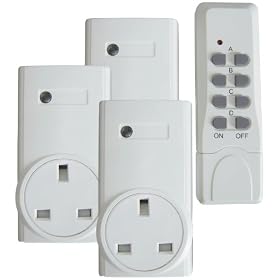 Brennenstuhl Energy Efficient Remote Control Mains Socket Set with 3 Receivers
