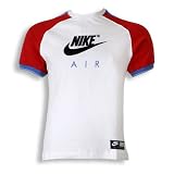 Nike Mens Raglan Air T-Shirt White/Red/Blue Small