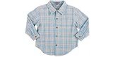 One Kid Light Blue Plaid Button Down Shirt