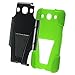 For LG Optimus G Pro E980 T-Stand Impact Kickstand Hybrid Double Layer Fusion Cover Case Black/Neon Green