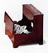 Cherry finish wood bedroom step stool with storage