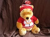 Disney 12" Winnie the Pooh Christmas Snowman Sweater Plush Toy