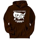 USA Wyoming Usa States Mens Hoodie (Brown, Sizes X-Small - XXX-Large)