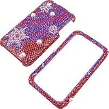 Rhinestones Shield Protector Case for Apple iPhone 3G & 3GS, Snowflake Red Full Diamond