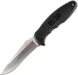 SOG Specialty Knives & Tools FP3-L Field Pup, 4-Inch Fixed Blade Knife with Leather Sheath, Satin