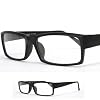 Brille ohne St�rke klar Nerd Atze Wayfarer schwarz-matt
