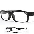 Brille ohne St�rke klar Nerd Atze Wayfarer schwarz-matt