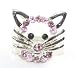 Cute Pink Kitty Antenna Ring Cell Charm