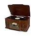 Electrohome 4-In-1 Nostalgia Turntable Real Wood Stereo System with Record Player, USB Recording, MP3, CD & AM/FM Radio EANOS502