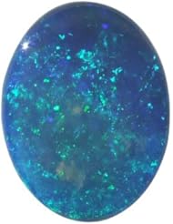 O&G Australia Natural Opal Doublet Gemstone, 7xpmm (1.39cttw)