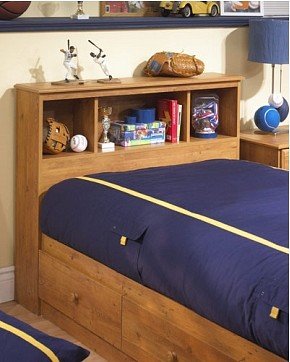 Kitchen: Country Twin Size Bookcase Headboard Little Treasures Collection by South Shore 3432 098
