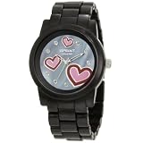 Sprout Women's ST/5038JMBK Diamond Dial Heart Theme Black Corn-Resin Bracelet Eco-Friendly Watch (Watch)