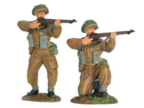 Childrens Toyshop  Toys : William Britain World War II 54mm Figures BRITISH INFANTRY FIRING SET #1, 2 PCE SET