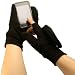 Men's Winter Fleece Water Repellent Flip Top Fingerless Mitten Gloves Black L/XL
