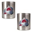 Colorado Avalanche 2pc Stainless Steel Can Holder Set- Primary Logo NHL Hockey