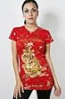 Ed Hardy - Women's Gold Flake Sketch Tee (Red)