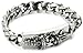 Ed Hardy "Do Or Die" Stainless Steel Bracelet With 0.20 cttw Black Diamond and 0.05 cttw Blue Sapphire, 8.5"