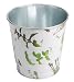 Esschert Design USA Herb Print Galvanized Steel Flower Pot