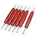 uxcell 6 Pcs Red Plastic Handle Two Way Valve Core Remover Tire Repair Tool