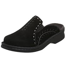 Clarks Women's Cilantro Clog,Black Nubuck,9 W