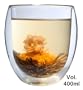 Feelino "Rondo" XXL 400ml edles extra gro�es doppelwandiges Teeglas / Kaffeeglas, auch ein tolles Geschenk zum Muttertag, Thermoglas / Kaffeeglas mit Schwebe-Effekt f�r Teeblumen, Teerosen, auch f�r Latte Macchiato, Cappuchino, Milchkaffee, Schorle, Eistee, Desserts oder als Eisbecher geeignet, Ein tolles Glas im Geschenkkarton....ideal f�r Bar`s, Cafe`s, Eisdielen, B�ro, Gastronomie-Qualit�t