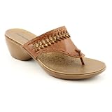 Hush Puppies Twisted Womens Size 9 Tan Tan Leather Slides Sandals Shoes UK 7