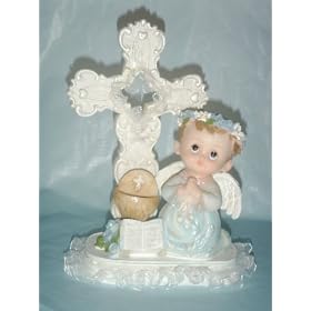 Christening or First Communion Cake Top Centerpiece Boy