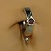 TUMMYTOYS BELLY RING 14K WHITE GOLD & RUBY SOLITAIRE JUMPRING