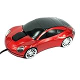 Red Sports Car Optical Mouse