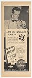 1946 Harry James Photo Fleers Candy Coated Gum Print Ad (22688)