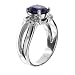 Size 8 Round Amethyst & Cz Sterling Silver Jewelry Fashion Ring