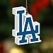 Pack of 4 MLB Los Angeles Dodgers 3-D Christmas Ornaments