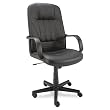 Sparis Executive High-Back Swivel/Tilt Chair, Leather, Black