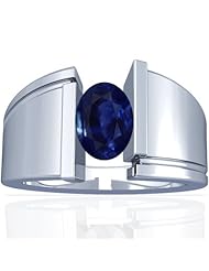 Platinum Oval Cut Blue Sapphire Solitaire Ring (GIA Certificate)