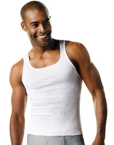 Hanes Men's Tall Tagless Comfortsoft Tank Undershirt (3 Pack)
