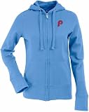 Philadelphia Phillies Womens Zip Front Hoody Sweatshirt (Cooperstown)