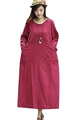 Cotton/Linen Midi Dress 