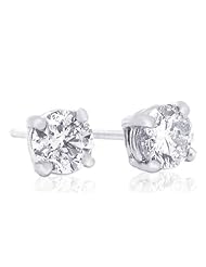 IGI CERTIFIED Gorgeous 3/4 Carats TW Round Diamond Stud Earrings 14Kt White or Yellow Gold