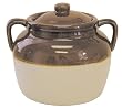 R & M International 4.5 Quart Large Ceramic Bean Pot, Brown