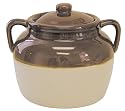 R & M International 4.5 Quart Large Ceramic Bean Pot, Brown