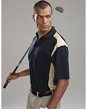 Tri-Mountain Men's Performance Antimicrobial Golf Shirt, FOREST GREEN / WHITE, X-Large